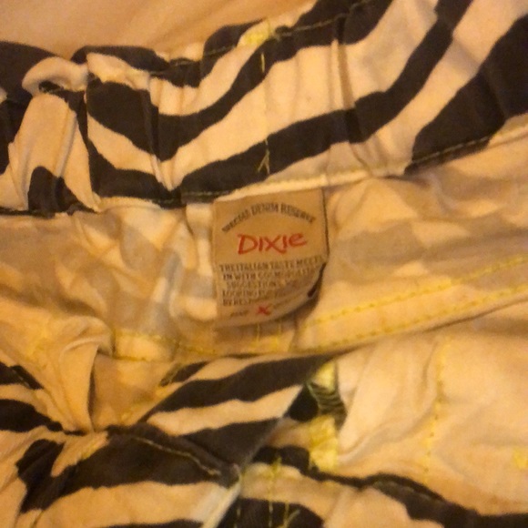 Zebra print, with neon green stitching skirt - Picture 5 of 5